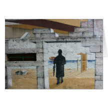 L'homme sur le mur cartes de vœux