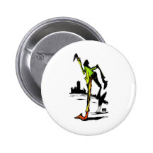 L'homme tordu badge avec agrafe