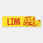 LIAR bumper sticker