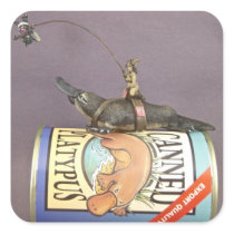 libby on a platypus on a sticker