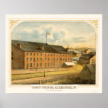 Libby Prison, by E. Sachse & Company 1865 Print