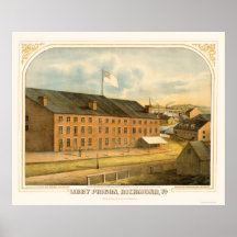 Libby Prison, by E. Sachse & Company 1865 Print