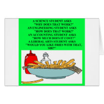 liberal arts science fast food joke greeting card