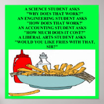 liberal arts science fast food joke print