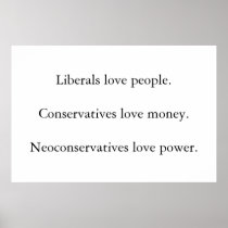 Liberal Conservative Neoconservative Posters