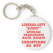 Liberal Left Logic Keychains