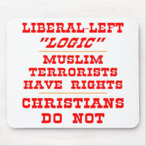 Liberal Left Logic Mouse Pads