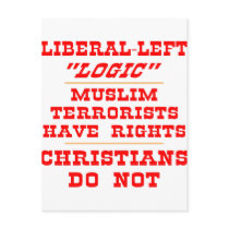 Liberal Left Logic Post Cards