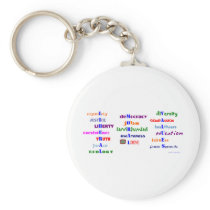 Liberal Moral Values Key Chain