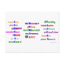 Liberal Moral Values Postcard