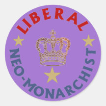 Liberal Neo-Monarchist round stickers