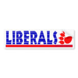 Liberal Swipe-bumper Bumper Stickers