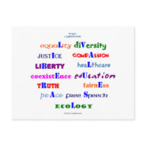 Liberal Values Postcard