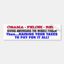 LIBERALS are GIVING AMERICANS THE MIDDLE FINGER! Bumper Sticker