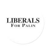 LIBERALS FOR PALIN stickers