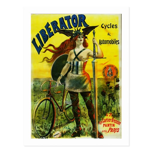 LIBERATOR Cycles & Automobiles Post Card