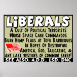 Libéraux : Terroristes politiques ! Affiche
