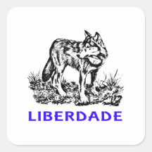 Liberdade - Lobo em estado selvagem Stickers