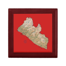 Liberia Map Gift Box