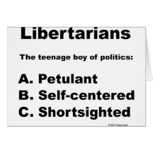 Libertarian definition card
