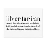 Libertarian Definition Post Card