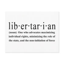 Libertarian Definition Post Card