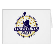 libertarian party logo greeting cards