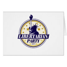 libertarian party logo greeting cards