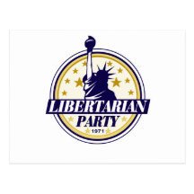 libertarian party logo post card