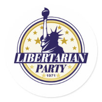 libertarian party logo round stickers