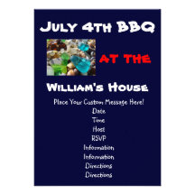 Liberté 4 juillet de BBQ de vacances d'invitations