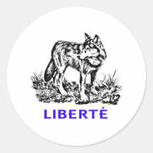 Liberté - Loup dans la nature sauvage Sticker