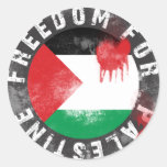 Liberté pour la Palestine Autocollant Rond