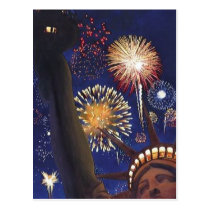 "Liberty 2K" Statue of Liberty Watercolor postcards