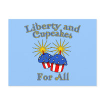 Liberty and Cupcakes for All Products Postcards