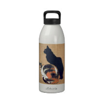 Liberty Bottle. Steinlen. Two Cats. Reusable Water Bottles