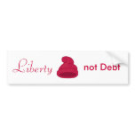 Liberty Cap Bumper Sticker, Liberty, not Debt