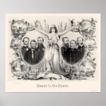 Liberty Honors the Brave by Kimmel & Forster 1865 Posters