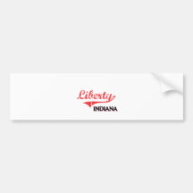 Liberty Indiana City Classic Bumper Sticker