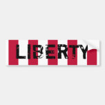 LIBERTY with LIBERTY flag Bumper Sticker