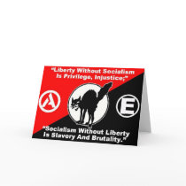 liberty without socialism greeting card