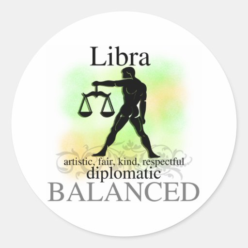 Libra About You Round Stickers