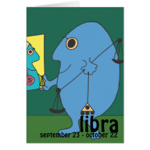 Libra Birthday Card