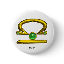 LIBRA PINBACK BUTTON