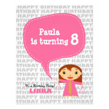Libra Kids Party Invitation