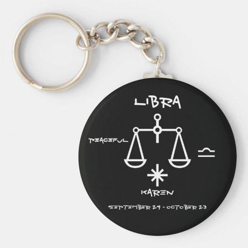 Libra Personalized Key Chain