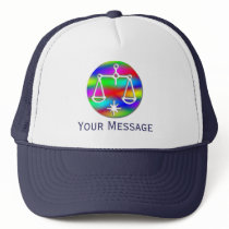 Libra Rainbow Scales Zodiac Star Sign Team Cap