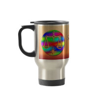 Libra Rainbow Scales Zodiac Star Sign Travel Mugs