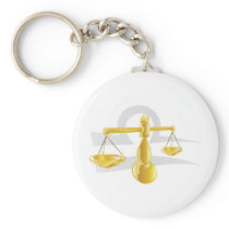Libra the scales star or birth zodiac sign keychains