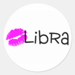 Libra with Pink Kiss Sticker